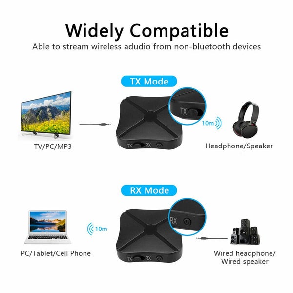 3pack 2in1 Bluetooth Transmitter Receiver Wireless Adapter TV Home Stereo A2D... Carousel 2