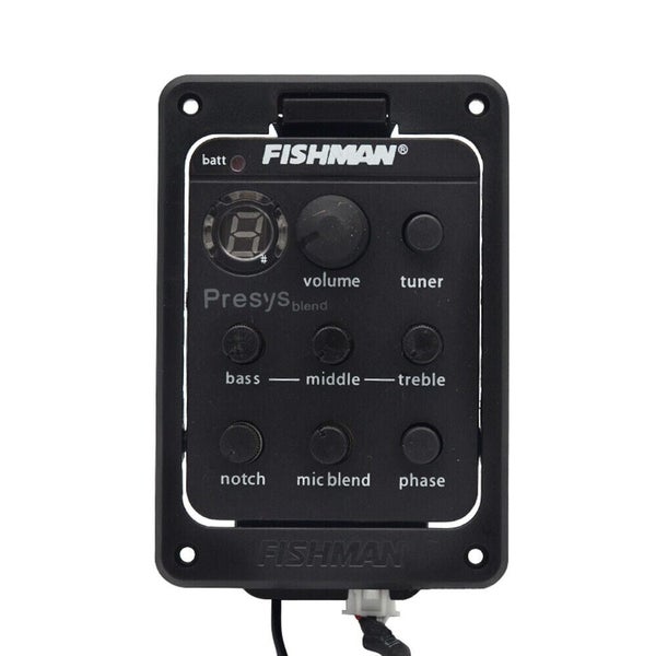 Fishman 4 Band 301 EQ Tuner Piezo Mic Preamp Acoustic Guitar Pickup Preamp Black Carousel 2