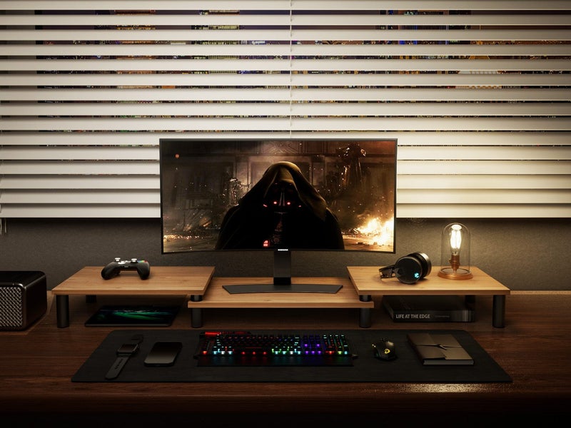 Monitor Stand Riser Large Dual Design Carousel 1