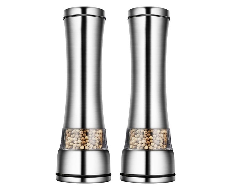 Premium Stainless Steel Salt and Pepper Grinder Set - Pepper Mill and Salt Mi Carousel 1