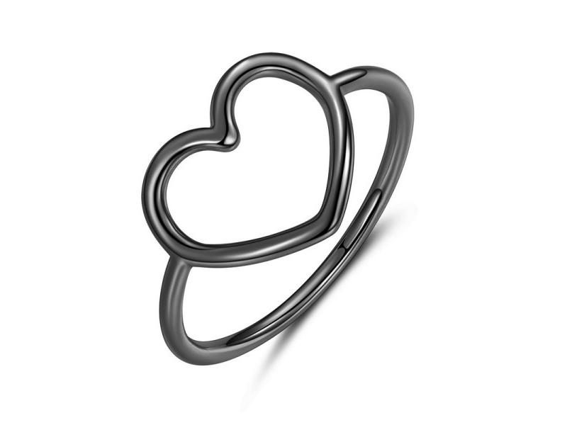 925 Sterling Silver Heart Finger Rings For Women Wedding Engagement Fashion Carousel 1