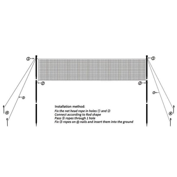 Outdoor Beach Volleyball Net With Pole Carousel 2