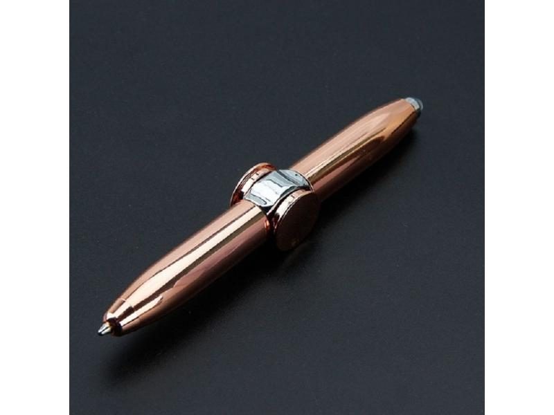 Creative Multi-Function LED Pen Spinning Gyro Metal Ballpoint Pen Office School Carousel 1