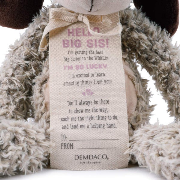 DEMDACO Big Sister Puppy Soft Brown 13 inch Plush Material Stuffed Animal Figure Carousel 2