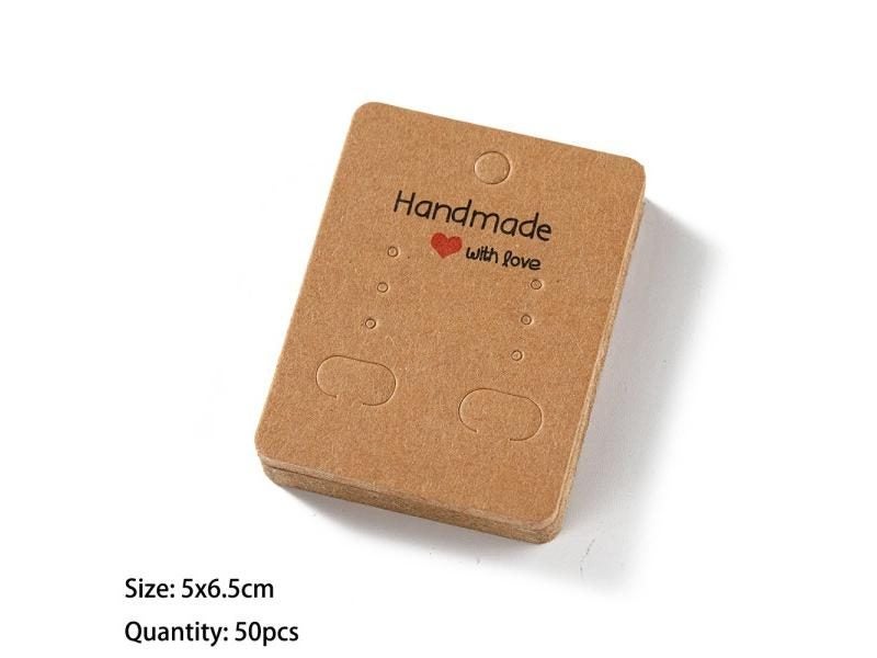 50pcs Paper Jewelry Display Stand Cards For Earring Showcase Carousel 1