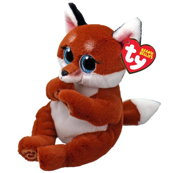 Ty Beanie Bellie WITT - Brown and White Fox - 6"", Brown/White Carousel 1