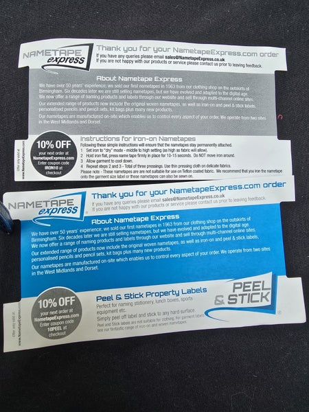Stick on Label, Iron on Labels, 4 Single, Queen or Kind Bedsheets or Duvet cover Carousel 2