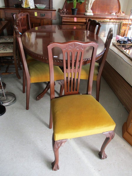 2849 MAHOGANY ROPE EDGE 7 PIECE DINING SUITE Carousel 1