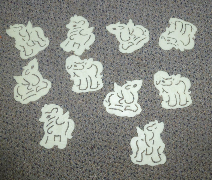 Glow in the dark Animal Wall Stickers Plastic (A) Carousel 1