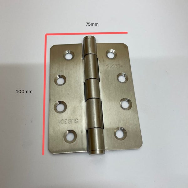 Hinge 100x75x2.5 SS304 FP R1/4 2bb with screws. Carousel 1