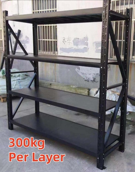 300KG Black Racking Shelving 2L x 2H x 0.6D, Premium Quality Carousel 1