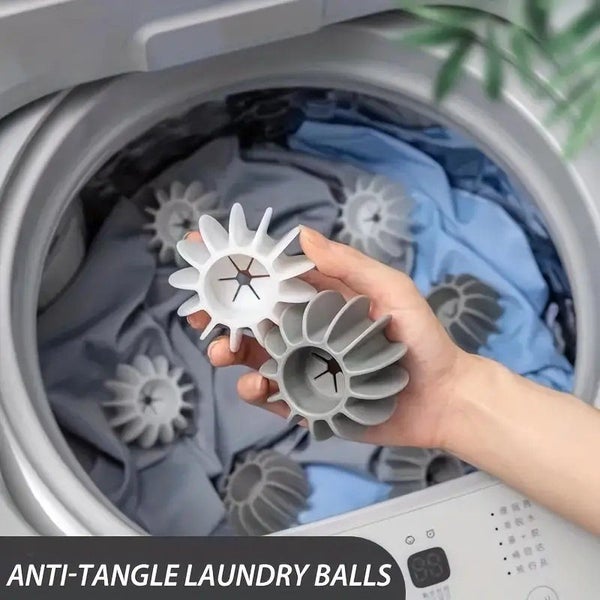 5pcs Anti-Tangle Laundry Ball Reusable Silicone Hair & Lint Catcher Carousel 1