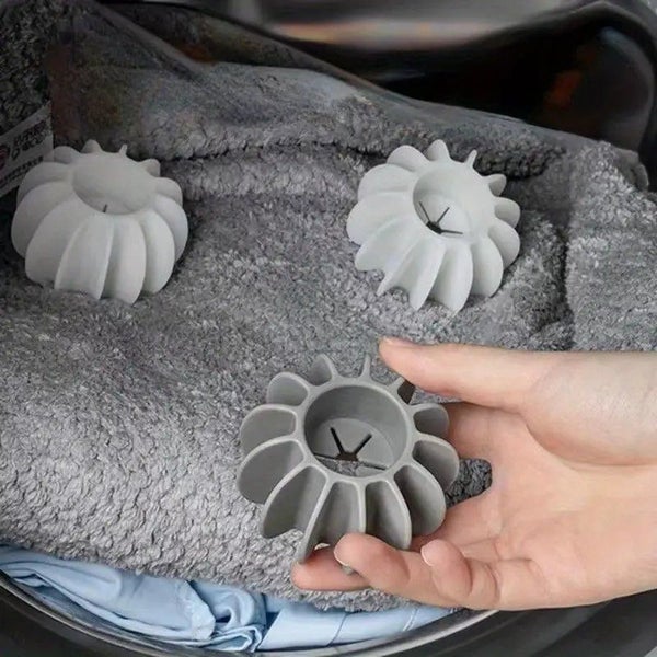 5pcs Anti-Tangle Laundry Ball Reusable Silicone Hair & Lint Catcher Carousel 11