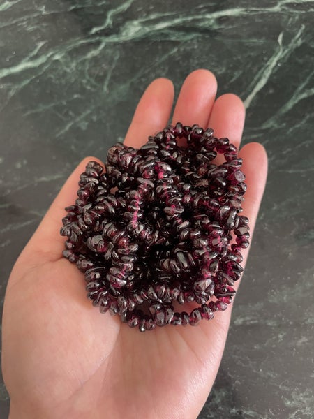 Unworn Vintage 2 Strand Long Garnet Nugget Necklace 87cm each - Pristine Carousel 7