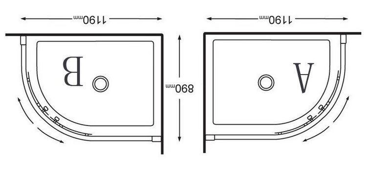 Shower Box 2sided Round 1200x900mm Carousel 2