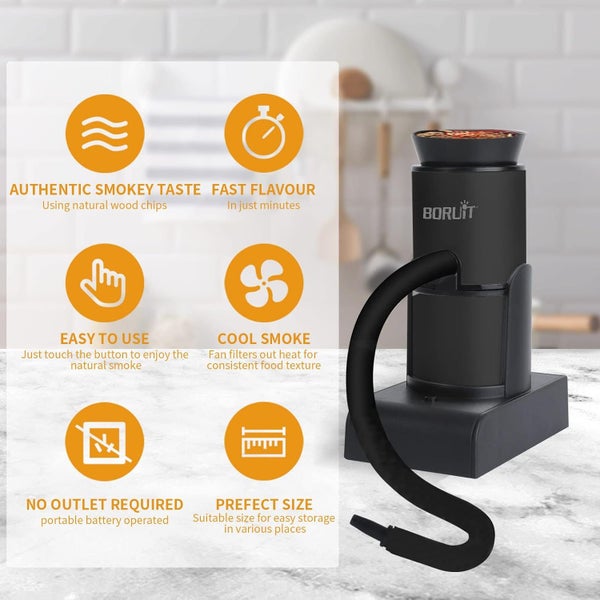 BORUiT Electric Portable BBQ Infuser Cold Smoker Gun Carousel 2