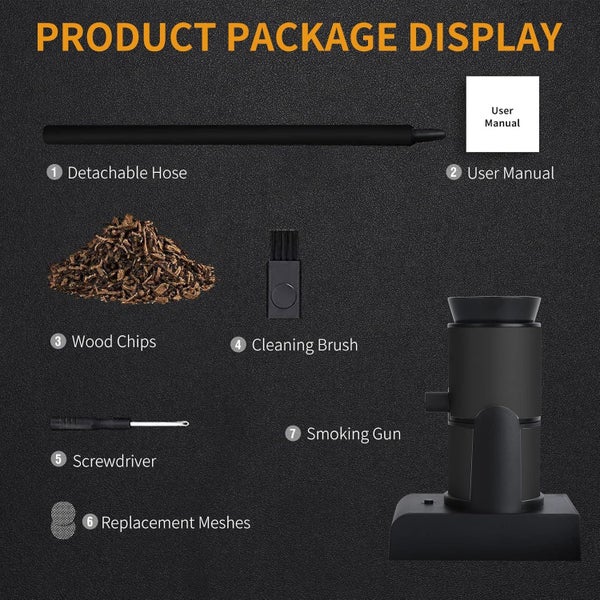 BORUiT Electric Portable BBQ Infuser Cold Smoker Gun Carousel 7