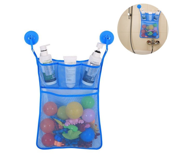 Tub Bath Toy Organizer Mold Resistant Mesh Net Basket Shampoo Dividers - Keep Carousel 2