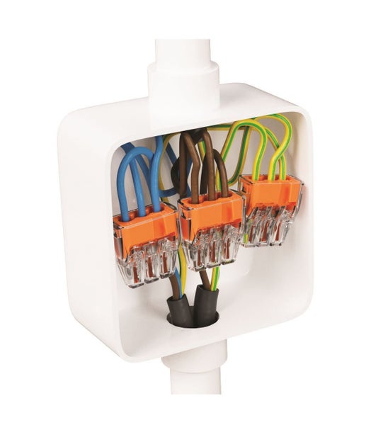 IDEAL INDUSTRIES 32A 3 Port Push-in Wire Connector 100pc Jar. 0.75mm2 - 4.0mm2 S Carousel 2