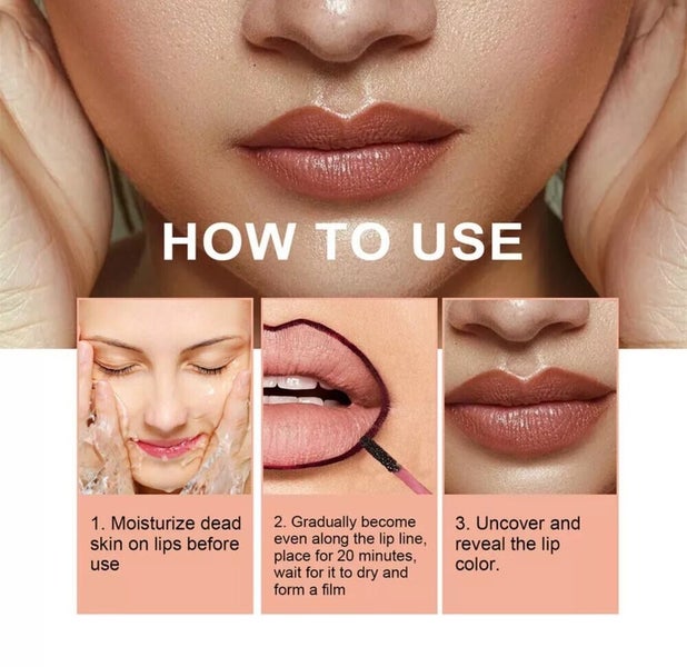 Lip Liner Peel off Glaze Liner Tattoo Gloss Stain Peel Off Long Lasting Beauty Carousel 6