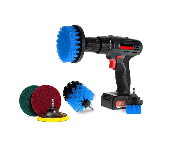 6Pcs Set Cleaning Brushes Combo Tool Kit for Power Scrubber - Blue Carousel 2