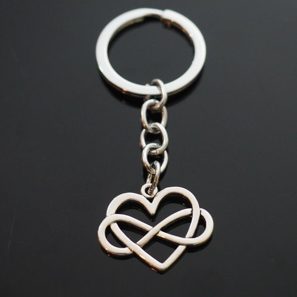 Heart Infinity Love Forever Keychain Valentine's Day Gift Key Chain Ring Carousel 1