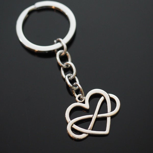 Heart Infinity Love Forever Keychain Valentine's Day Gift Key Chain Ring Carousel 2