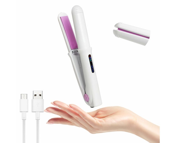 Cordless Mini Hair Straightener,Small Travel Flat Iron for Short Hair,Portabl Carousel 1