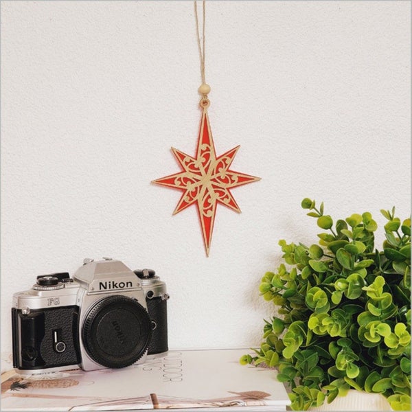 Hanging Ornament - Matariki Star (Red) Carousel 1