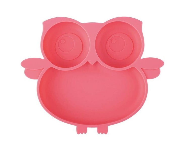 Owl Silicone Suction Plate - Self Feeding Training Storage Divided Pla Carousel 1