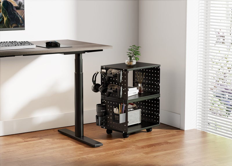 Gorilla Office - Storage Trolley With Pegboards & Accessories (Black ) Carousel 5