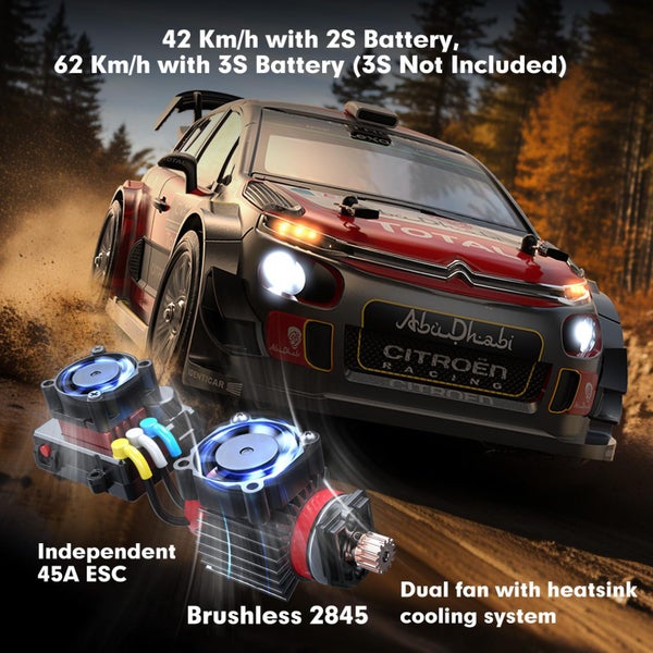 1/14 Citroen C3 Fast RC Cars for Adults, Max 40mph Brushless RC Drift Car Carousel 2