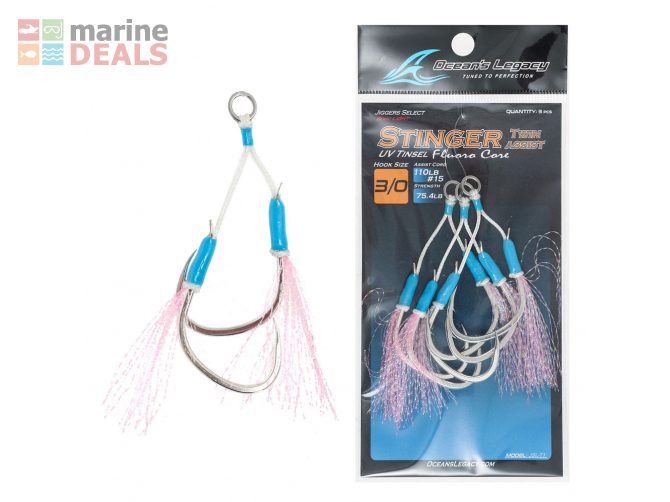 Ocean's Legacy Stinger Twin Assist Hooks 3/0 Qty 3 Carousel 1