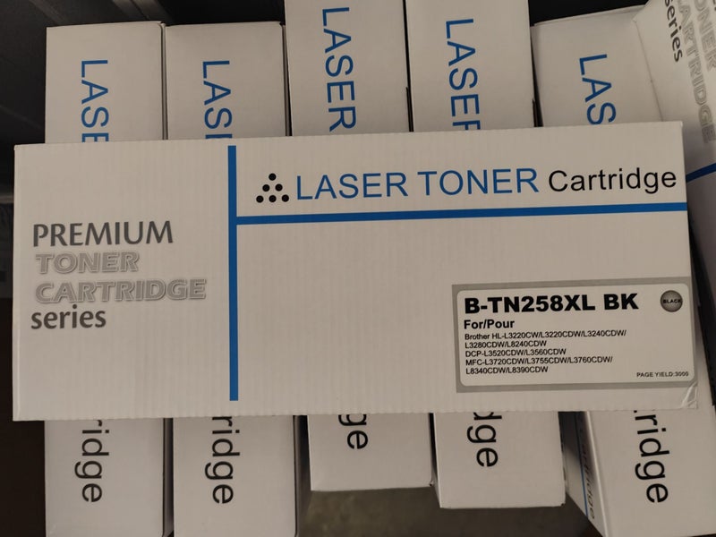TN258 TN258XL BK Compatible Brother TN258XL BLACK Toner MFCL3755CDW MFCL8390CDW Carousel 1