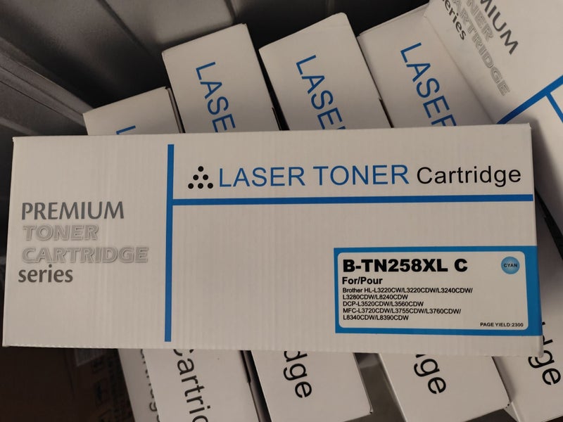 TN258 TN258XL C Compatible Brother TN258XL CYAN Toner MFCL3755CDW MFCL8390CDW Carousel 1