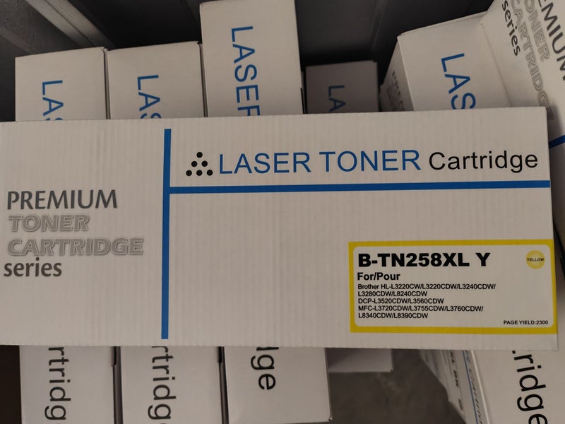 TN258 TN258XL Y Compatible Brother TN258XL Yellow Toner MFCL3755CDW MFCL8390CDW Carousel 1