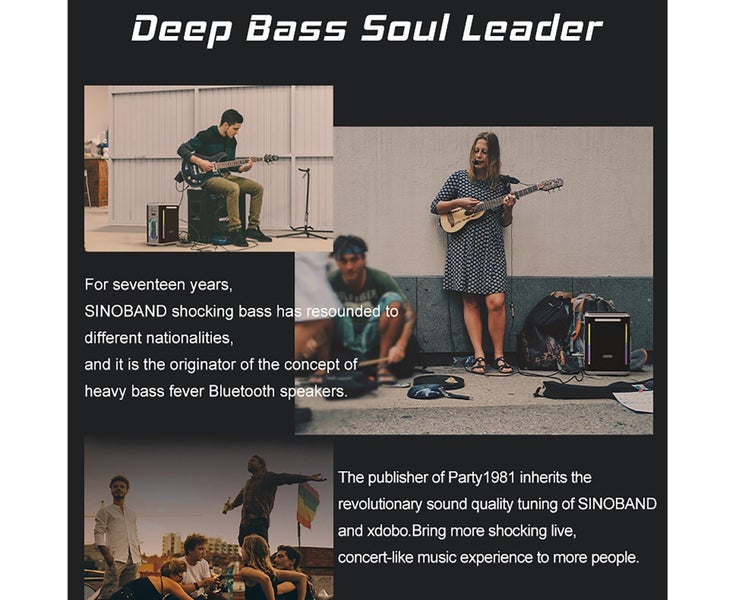 XDOBO SINOBAND party 1981 BT speaker 300W high power subwoofer confere Carousel 6