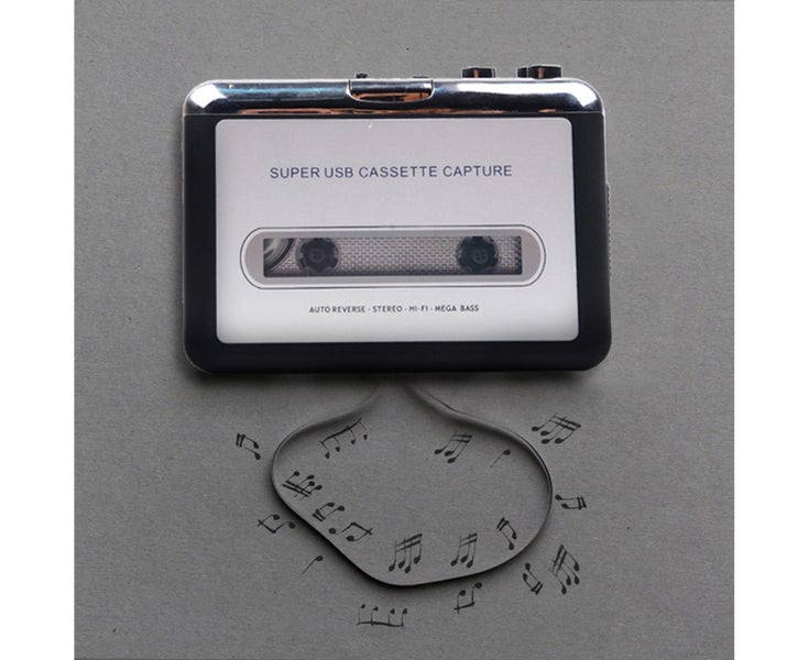 Portable USB Cassette Tape Converter Capture Audio Music Player Record Carousel 2
