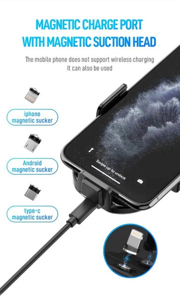 Wireless Car Phone Holder - Motorised Smart Sensor - Charge Any Phones62864735608322113