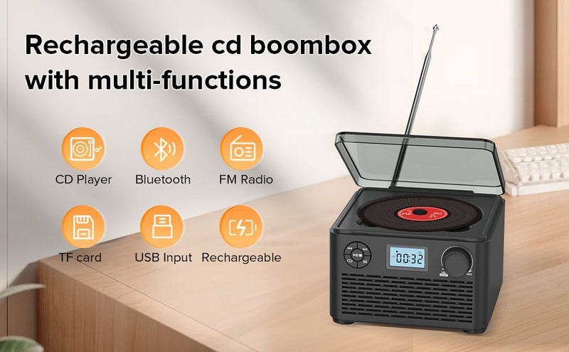 Portable CD Player with Bluetooth CD Players Carousel 1