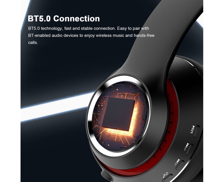 L500 Wireless Bluetooth 5.0 Headphones Foldable Over Ear Headset Sports Music Carousel 2