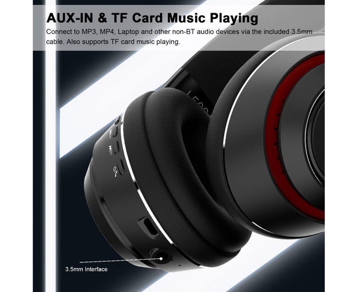 L500 Wireless Bluetooth 5.0 Headphones Foldable Over Ear Headset Sports Music Carousel 7
