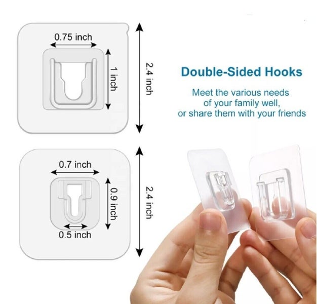 30 Sets Double-Sided Adhesive Wall Hooks - Utility Hanger Suction Cup Holders Carousel 2