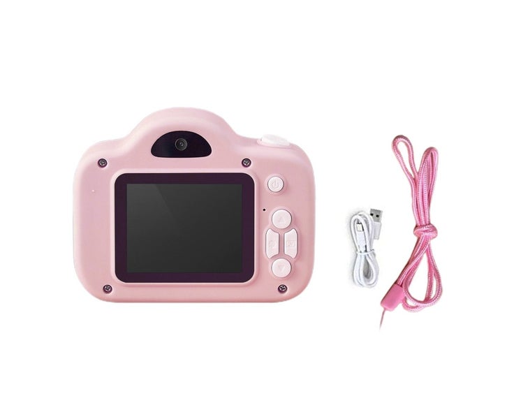 Kids Dual Camera HD Action Camera Digital Camera with Video Recorder-Pink Carousel 2