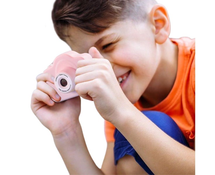 Kids Dual Camera HD Action Camera Digital Camera with Video Recorder-Pink Carousel 1