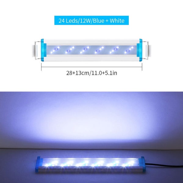 Aquarium LED Lighting Marine Aqua Fish Tank Light 1ft/2ft/3ft/4ft 28 -58CM Carousel 12