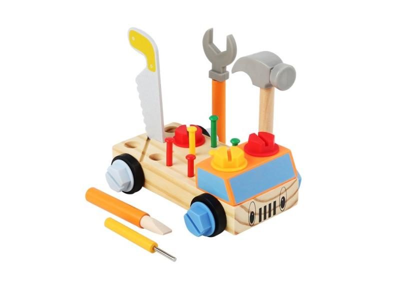 Kids Tool Set Wooden Toddler Tools Bench Montessori Toys For 2 3 4 Year Olds Carousel 1
