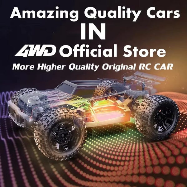 4WD 1:16 Brushless Brushed Car 4x4 Off Road Remote Control, 50KM Green 1Battery Carousel 3