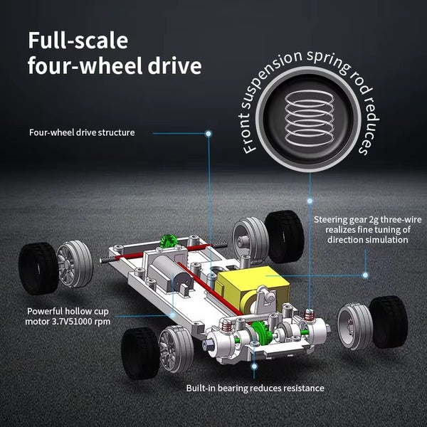 1/43 RC Drifting Car Racing RTR 4WD High Speed Radio Control, 4301 with gyro Carousel 2