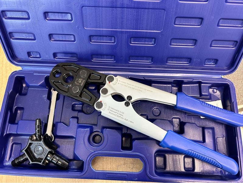 PEX Plumbing Crimping Tool 15 mm & 20 mm with the Reamer included Carousel 2